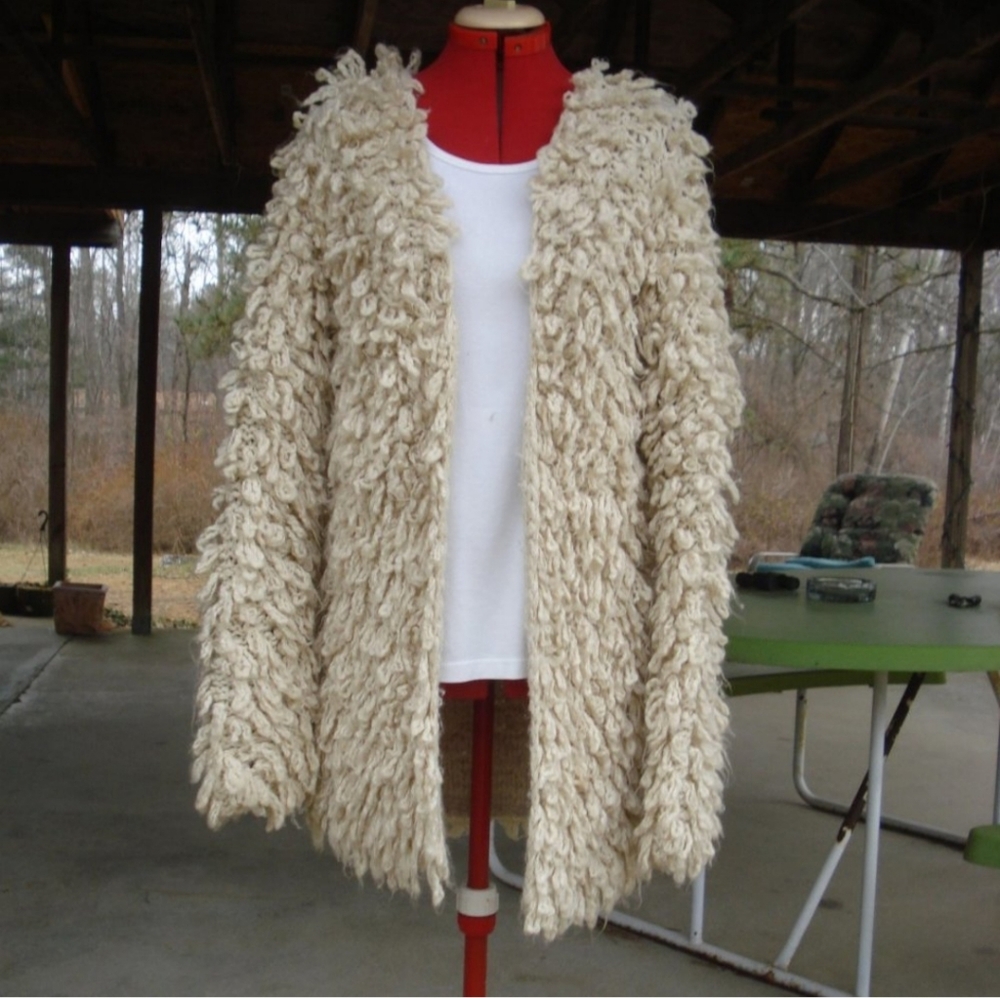 Venus Shaggy Cardigan Sweater Jacket M / L